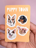 Puppy Town Sticker Sheet