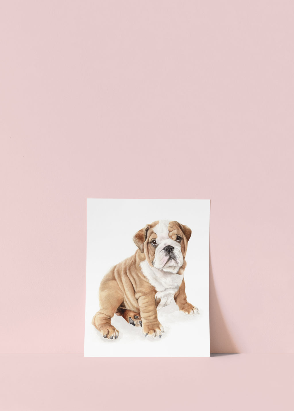 English Bulldog Puppy Art Print | Little Gentleman
